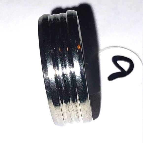 Stainless steel wide band hypoallergenic nickel free Men's ring sz 9 - Picture 1 of 5